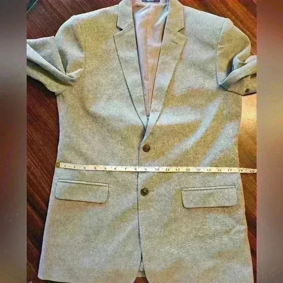 Nautica Gray Single Breasted Fully Lined Blazer Size 18 90s Business Casual EUC - Picture 9 of 15